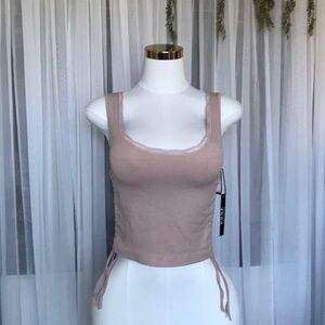 Lavender Ribbed Crop Top